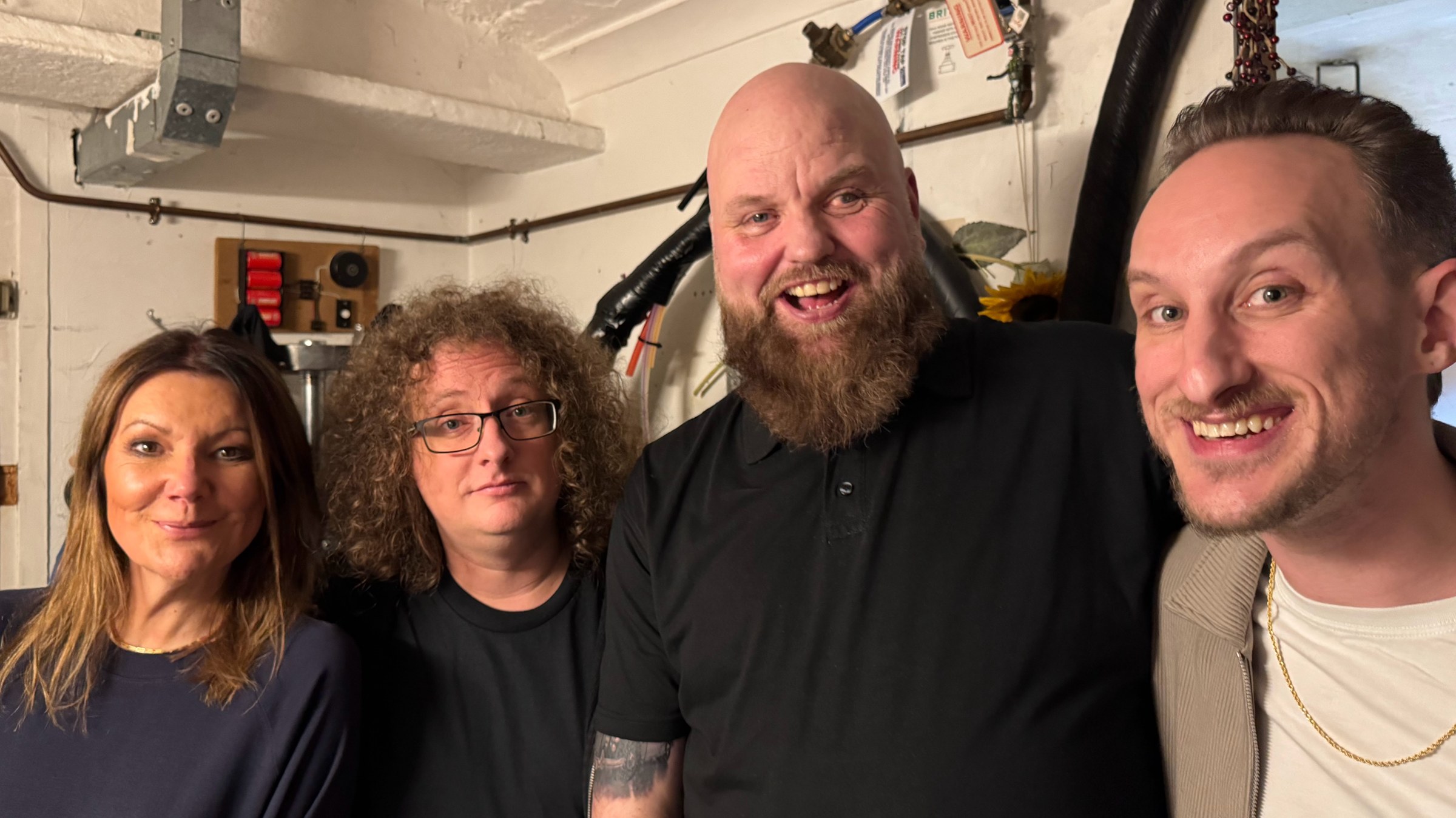 Fiona Allen, James Ellis, Ryan Gough and Kyle Brownrigg